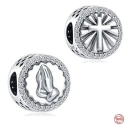 PRAYING HANDS S925 Sterling Silver Charm For Bracelets 