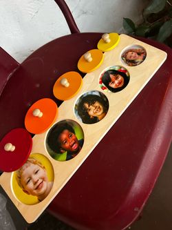 Wooden Children's Face Matching Puzzle Toy