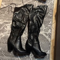 Black Boots Over The Knee