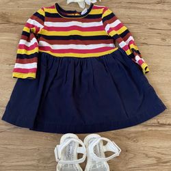 Baby Gap Girls Dress And Sandal Size 6 Everything $5 Size 18 Months