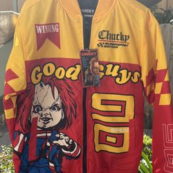 CHUCKY BOMBER JACKET FROM UNIVERSAL STUDIOS (SIZE MEDIUM and LARGE) 60$ EACH By B