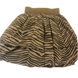 Hanna&Gracie Skirt Sz S Leopard Print Women Brown 