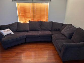 dark grey sectional couch