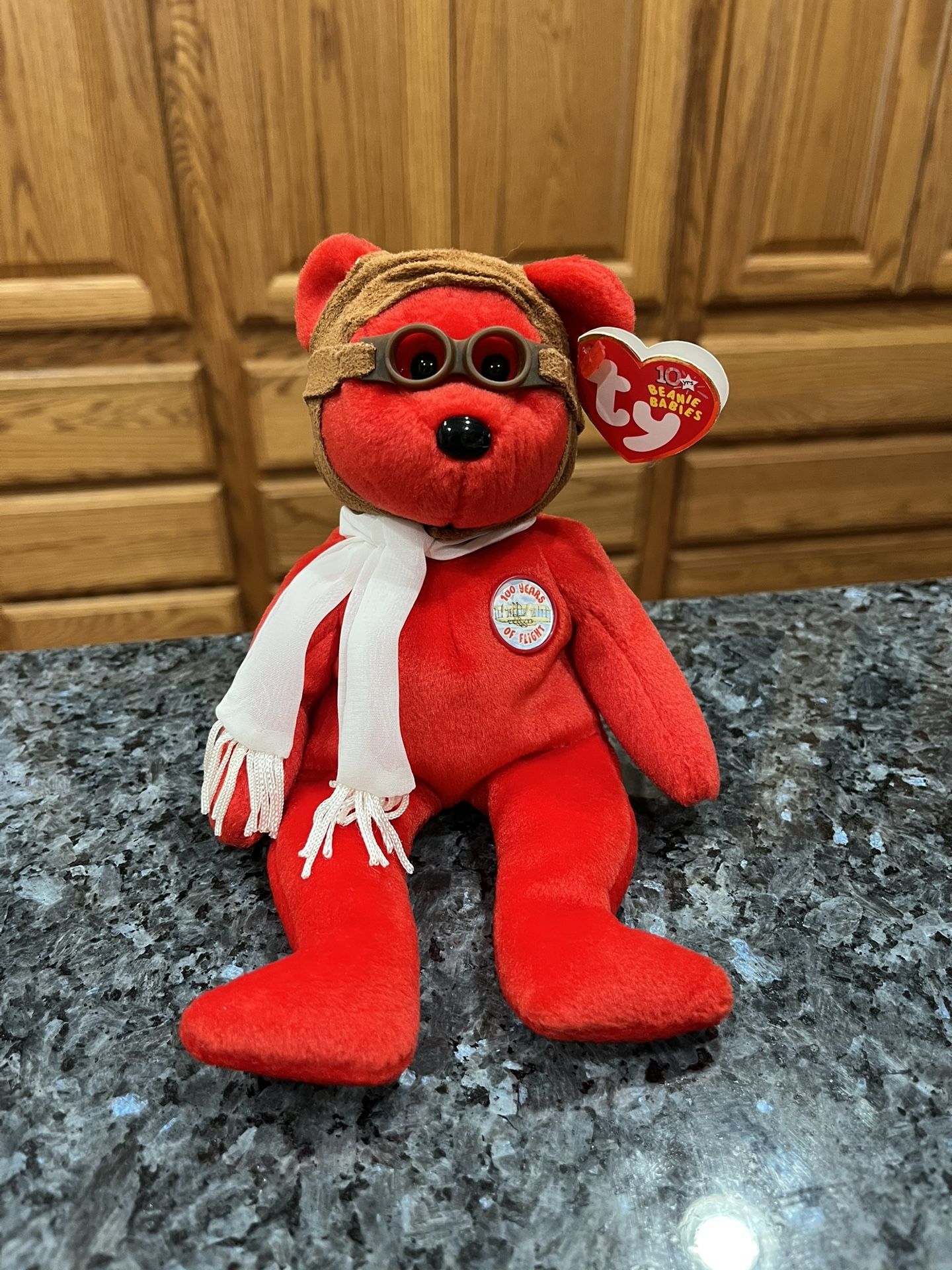 Ty Beanie Babie “Bearon” 100 Years Of Flight. Year 2003. Size 7 inches tall. Sits up. Brand New with Tags.