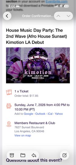 House Music Day Party: The 2nd Wave (Afro House Sunset) Kimotion LA Debut
