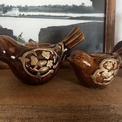 Bird Candle Holder Set