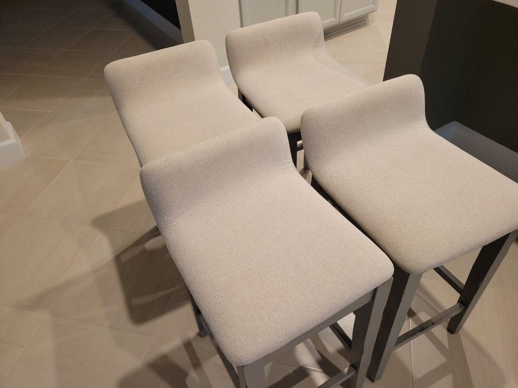 4 Sherlock Upholstered Counter Stools mint condition pet SMOKE kid fre 1 thumbnail4 Sherlock Upholstered Counter Stools mint condition pet SMOKE kid f