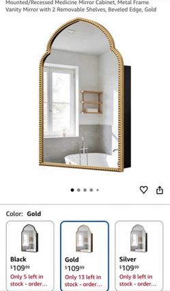 soges Bathroom Medicine Cabinet with Mirror, 30x20 inch, Wall Mounted/Recessed Medicine Mirror Cabin