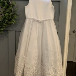 Communion Or Flower Girl White Dress Girls Size 12