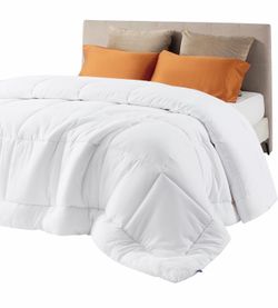 Bedsure Comforter Duvet Insert - Quilted Comforters Queen Plus Size, All Season Duvet, GentleSoft Down Alternative Bedding Blanket, with 8 Tabs, Gifts