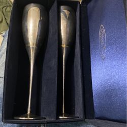 Silver Champagne Glasses 