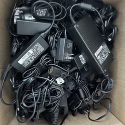 Lot of Laptop Chargers and power cables no trades read description