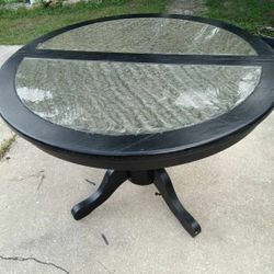 Round Dining Room Table With Leaf Extender 
