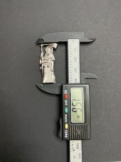 925 Sterling Silver Santa Muerte Dije Grim Reaper Pendant 3D (only pendant)