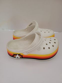 Disney Parks Crocs Women's Pride Rainbow Castle Platform Retro Clog 
