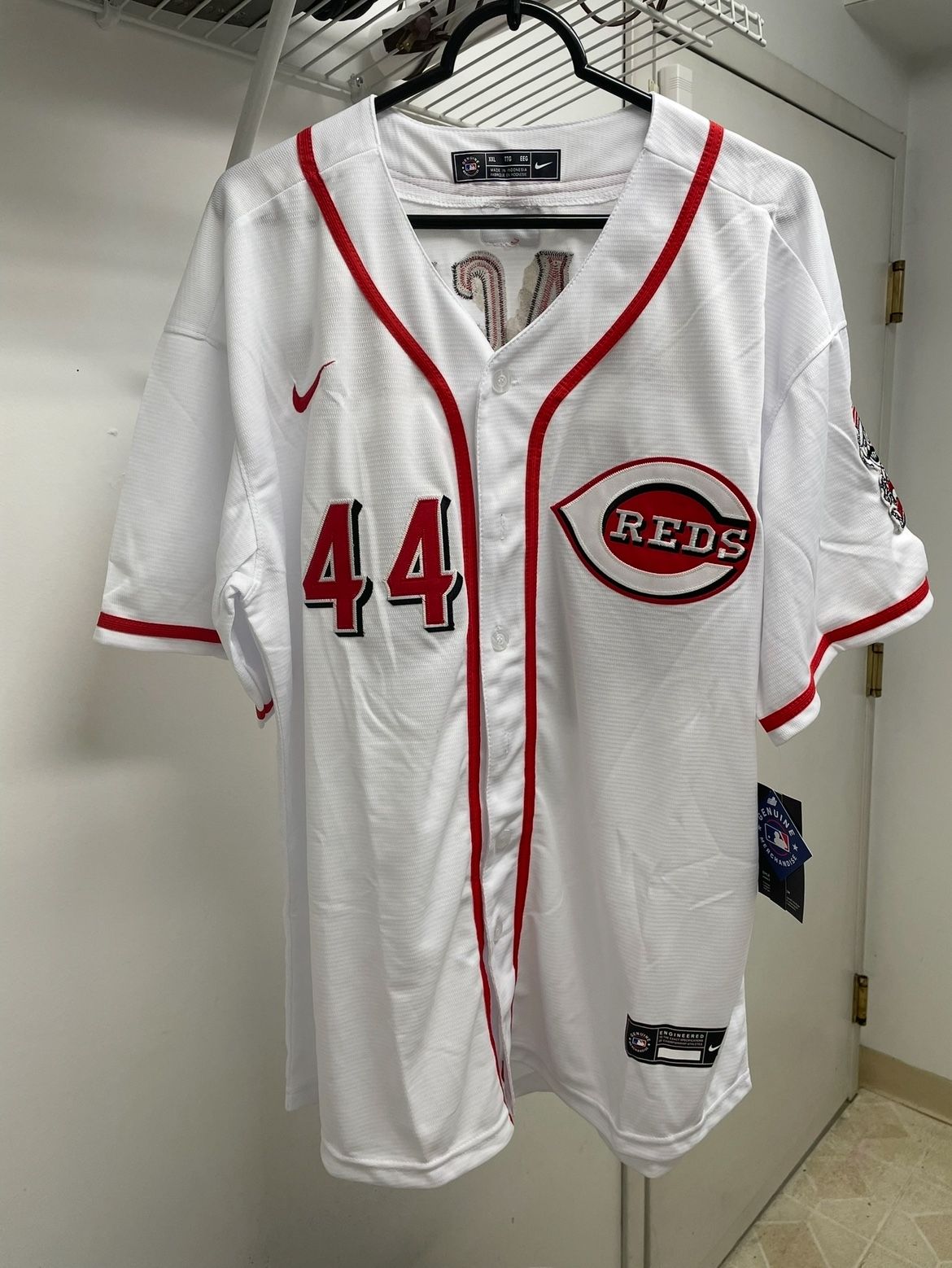 Cincinnati Reds De La Cruz stitched jersey with In memory Of Pete Rose on the sleeve
