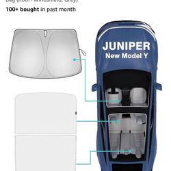 Windshield&Roof Sunshade Compatible with 2026 2025 Tesla New Model Y Juniper
