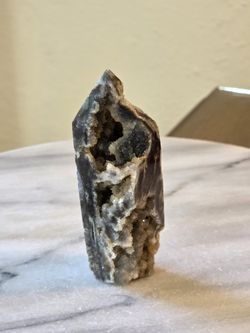 3.9" Approximately Sparkling Drury Sphalerite Tower Quartz Crystal 