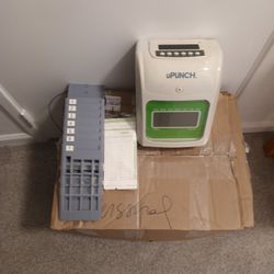 Electronic Time Clock & Holder & Cards