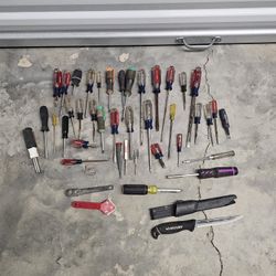 Various Hand Tools And Tool Bag