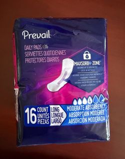 Brand New Packs Of 16 Ct Prevail Pads