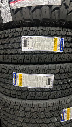 265/70r16 Goodyear Wrangler At Set of 4 new tires includes Installation and balance