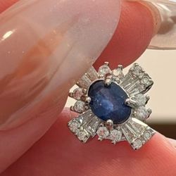 Real Sapphire Vintage Pendant Value Over $250