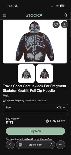 Travis scott x Fragment zip up