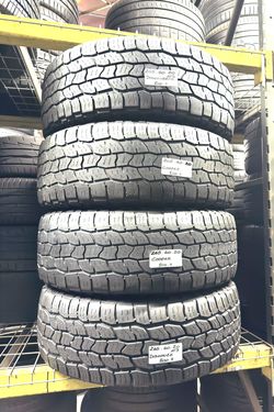 ✅ 4 USED TIRES LT265/60R20 COOPER DISCOVERER AT2 XLT 265 60 20