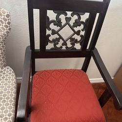 Wood And Iron Accent Chair