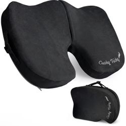 Cushy Tusky Premium Foldable Travel Seat Cushion - for Relief of Lower Back, Sciatic, Butt and Tailbone Pain - for Home & Office Use, Perfect for Trav