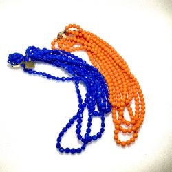 2 Asian Beaded Necklaces 