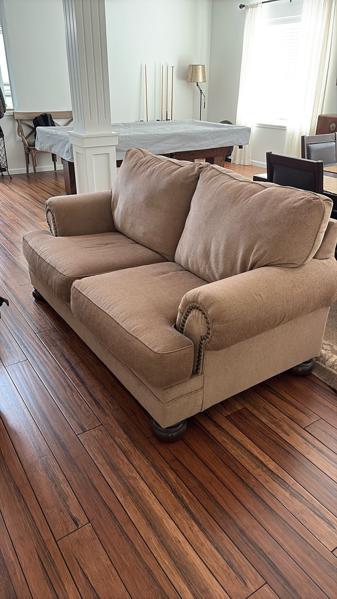 Brown Loveseat 72”