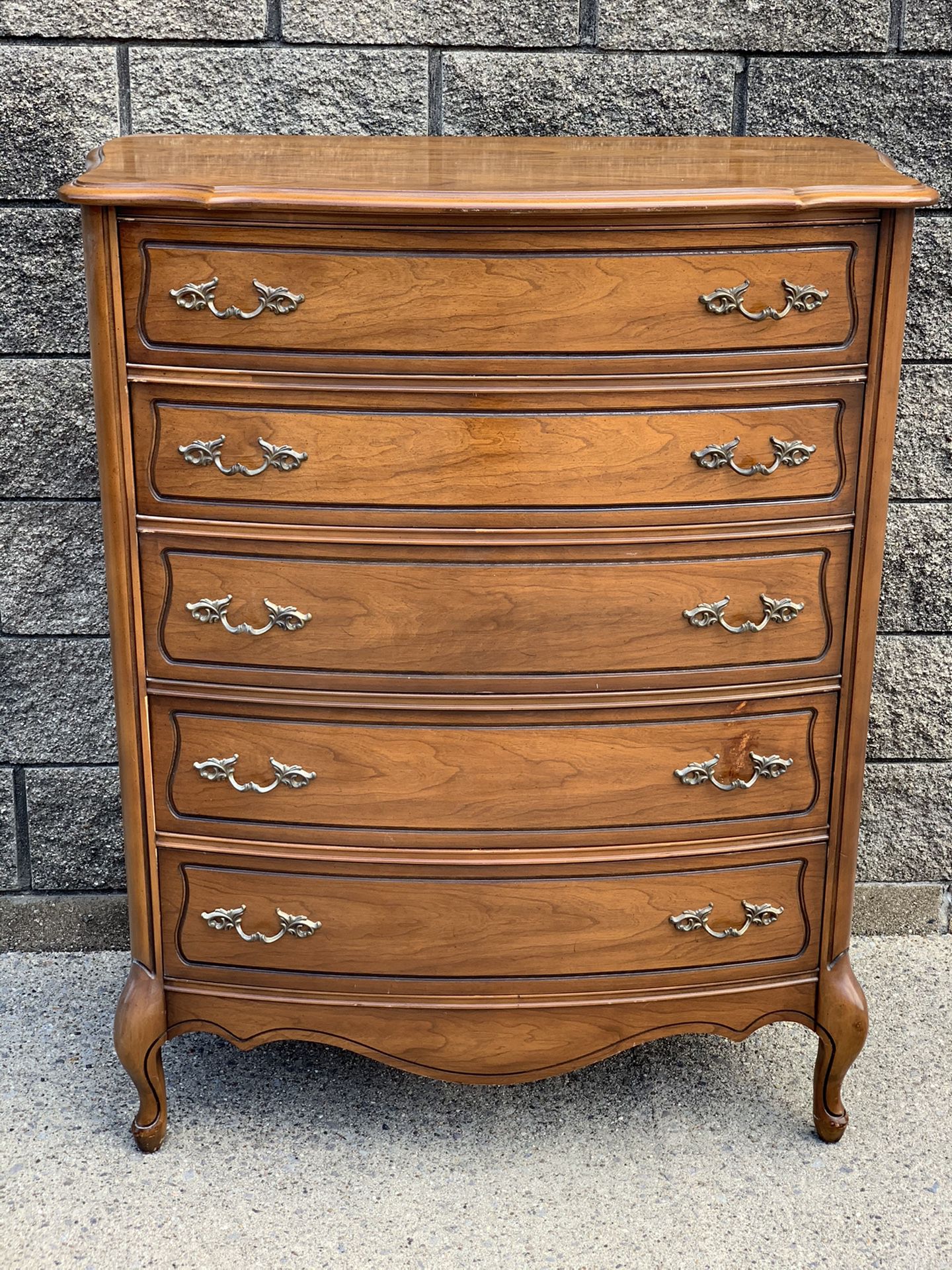 French Provincial highboy chest