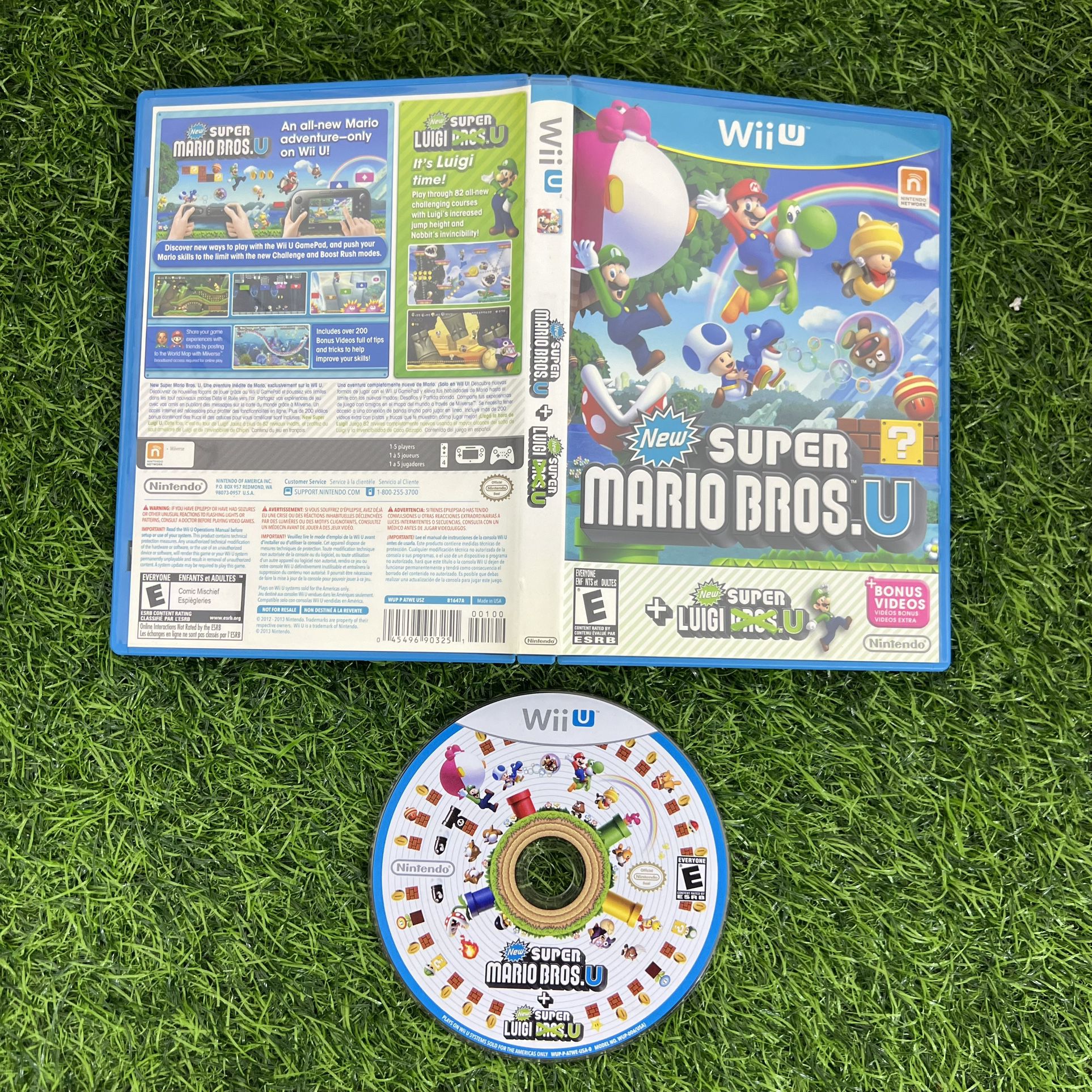 Super Mario Bros. U with New Super Luigi U. (Nintendo Wii U) - No Manual TESTED