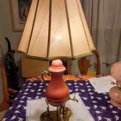  VERY UNIQUE LOOKING VINTAGE LAMP  30inches Tall 