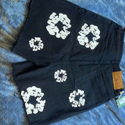 Denim Tears Black Jean Shorts Size Medium 