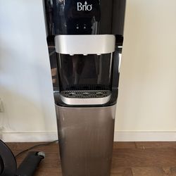 Brio Bottom Loading Water Cooler/ Heater And 6 Five Gallon Jugs