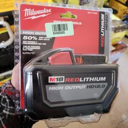 Milwaukee
M18 18-Volt Lithium-Ion High Output 12.0Ah Battery Pack