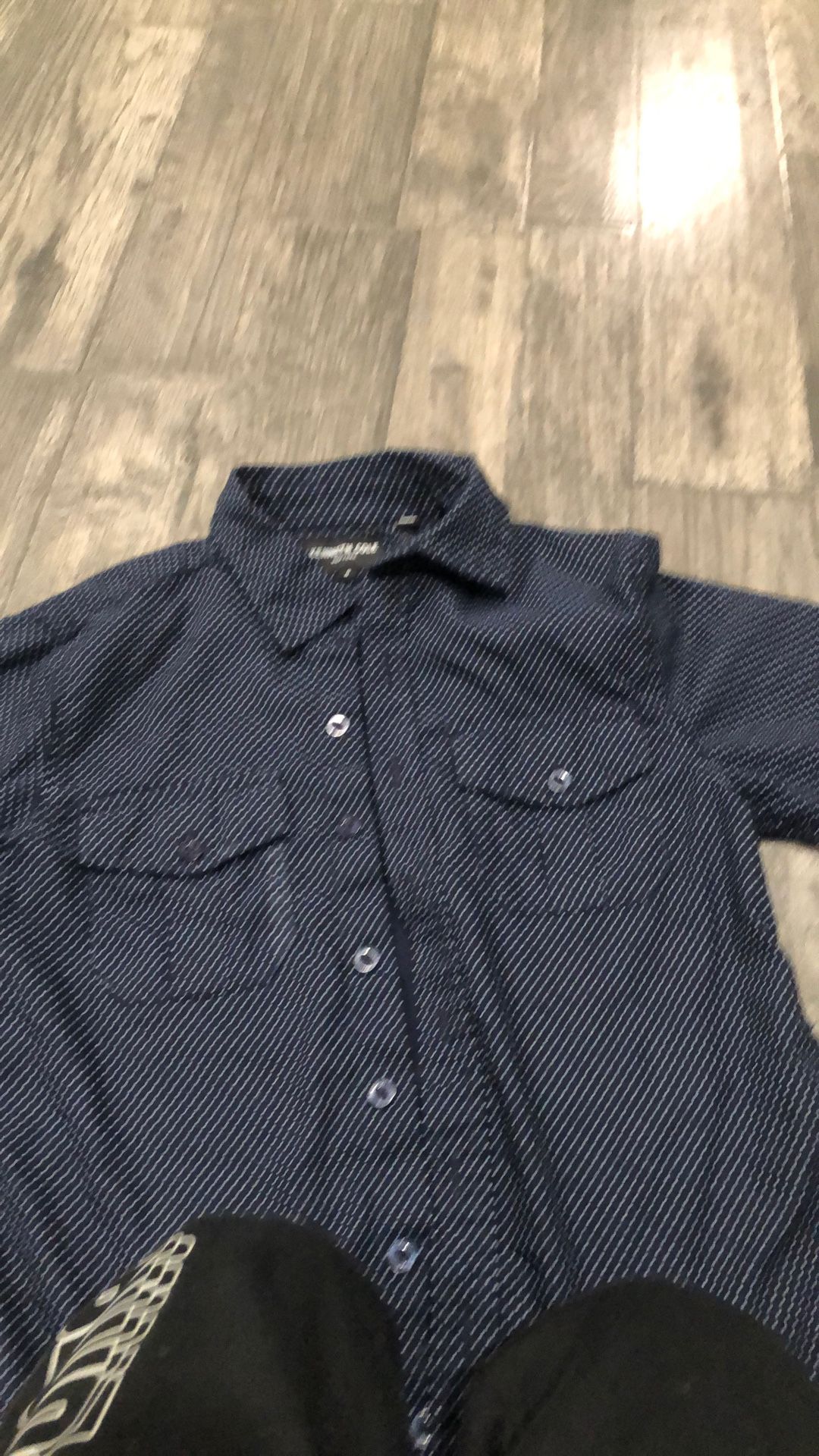 Nice Blue And Withe Long Shirt 