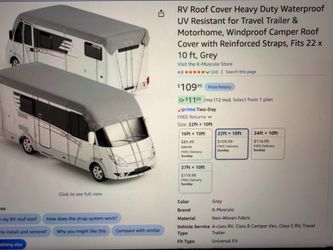 Brand new RV roof cover waterproof 22 x 10‘