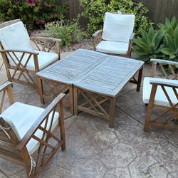 Safavieh Acacia Wood Patio Furniture (chairs and tables)