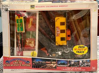 Vintage 1992 New Bright Timber Wolf Redwood Great Railroad Empire Train Set #189 with Bonus!