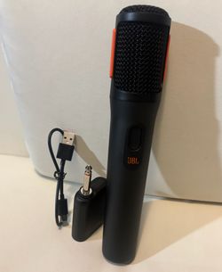JBL Original Wireless Microphone + Dual -Channel Receiver & Charger— Clear Vocals, Karaoke & DJ Ready