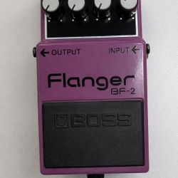 Vintage Boss BF-2 Flanger Made in Taiwan Guitar Pedal