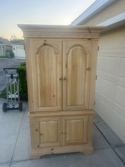 Pine Unfinished Deluxe Armoire