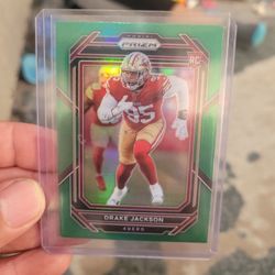Drake Jackson Rookie Green Silver Prizm Football Card/ Taking Offers