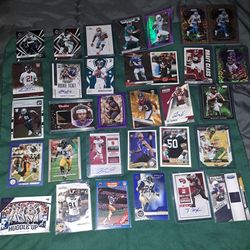 Huge NFL Card Lot Autographs Rookies Inserts Prizm Pulsar