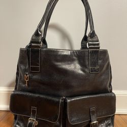 Beautiful Fossil BigBig Leather Tote 