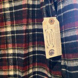 Brand new jacks mfg co company size large with tags retail 69 usd button down up shirt plaid flannel rare Thumbnail